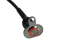 ISJRJF Commutateur de Guidon de Moto Interrupteur de Guidon de Moto à 3 Couleurs, Interrupteur Marche/arrêt, Montage réglable, étanche, Bouton, Phare DC12 V Interrupteur de Moto(Red Light)