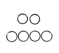 ISJRJF Garniture Panneau Console Anneau de Haut-Parleur de Porte chromé ABS Convient pour Land Rover Discovery Sport 2015 - 2017, Garniture d'anneau, Accessoires Moulages Intérieurs(6pcs Gloss Black)