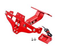 ISJRJF Support Plaque Moto Support de Plaque d'immatriculation de Moto pour Honda PCX150 PCX160 PCX125 2018-2023 Accessoires pour Motos(Red)
