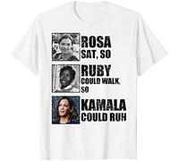 IskadO Graphic Rosa Sat Ruby Walked So Kamala Could Run Empowering T Shirt Black L