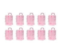 ISKDJBJG 10X Rose Mini Rouleau Voyage Valise Boite de Bonbons Personnalite Creatif Mariage Boite de Bonbons Valise Trolley Boite de Bonbons Jouet Petite Boite de Rangement