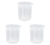 ISKDJBJG 3X 500Ml Becher Gradue en Plastique Transparent