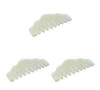 ISKDJBJG 3X Nature Traditionnelle Jade Peigne Massage Spa Acupuncture TêTe ThéRapie Traitement sur TêTe Gua Sha Conseil