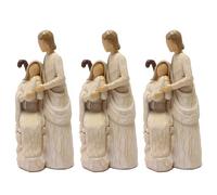 ISKDJBJG 3X Statues de la Sainte Famille Jésus Catholique Figurine Religieuse Décor à pour CrèChe de NoëL Cadeau