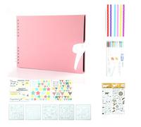 ISKDJBJG Albums Photos 80 Pages Noires, Livres de Mémoire, Papier A4, Bricolage, Scrapbooking, Photo, Cadeau d'anniversaire pour Enfants, Rose