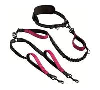 ISKDJBJG Laisse Réfléchissante Double pour 2 Chiens, Poignées Rembourrées, Laisse Double pour Chiens de Taille Moyenne et Grande, Entraînement, Jogging, Course à Pied, A