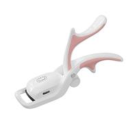ISKDJBJG Recourbe-Cils Chauffant Recourbe-Cils Électrique avec Peigne, 3 Modes de Chauffage Blanc