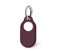 ISKIP Etuis en Silicone pour Samsung SmartTag2, Coque en Silicone pour Samsung Galaxy Smart Tag2 avec Porte-clés (Marron)