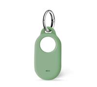 ISKIP Etuis en Silicone pour Samsung SmartTag2, Coque en Silicone pour Samsung Galaxy Smart Tag2 avec Porte-clés (Vert)