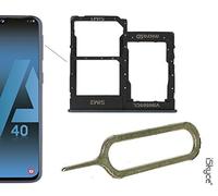 iSkyce OEM Tiroir Double Nano Sim SD pour Samsung Galaxy A40 SM-A405 - Noir