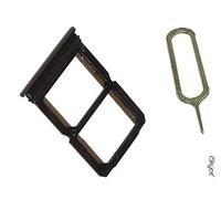 iSkyce Tiroir Double Carte Sim pour OnePlus 6 Noir Mat - clé pin