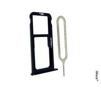 iSkyce Tiroir Nano Sim et Carte SD pour téléphone Huawei P10 Noir