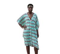 Isla Bonita Poncho Bleu en Rayonne Coupe Ample et Tombé Fluide | Poncho ample en taille unique qui tombe des épaules sans serrer, léger et fluide pour l'été