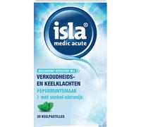 Isla Medic Acute Menthe Poivrée Contre Les Rhumes Et Les Maux De Gorge 20 Pastilles