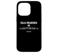 Isla Mujeres Mexico coordonne Island Travel Design Coque pour iPhone 14 Pro Max