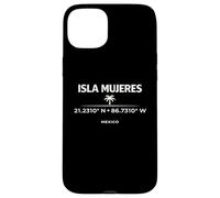 Isla Mujeres Mexico coordonne Island Travel Design Coque pour iPhone 15 Plus