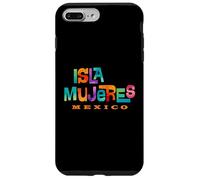 Isla Mujeres Mexico Design typographique Tropical rétro Coque pour iPhone 7 Plus/8 Plus