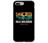 Isla Mujeres Mexico Retro Sunset Palm Playa Riviera Maya Coque pour iPhone 7 Plus/8 Plus