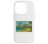Isla Mujeres Mexique Vintage Voyage Souvenir Post Art Graphique Coque pour iPhone 14 Pro
