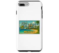 Isla Mujeres Mexique Vintage Voyage Souvenir Post Art Graphique Coque pour iPhone 7 Plus/8 Plus