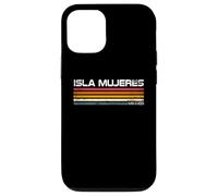 Isla Mujeres Rétro Rayures Vintage Voyage Design Coque pour iPhone 12/12 Pro