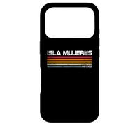 Isla Mujeres Rétro Rayures Vintage Voyage Design Coque pour iPhone 17 Pro