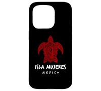 Isla Mujeres Tortue de Mer Tribal Ocean Art Design Playa Norte Coque pour iPhone 15 Pro