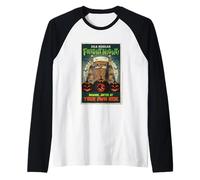 Isla Nublar Fright Night Jurassic Park Motif Halloween Manche Raglan