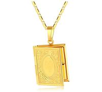 Islam Allah Collier Ouvert Musulman Coran Openable Bijout Photo Boîte De Médaillon Islamic pour Hommes