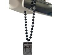 Islamic Ayatul Kursi Car Pendant - Stainless Steel Rear View Mirror Hanging Dua for Travel and Faith
