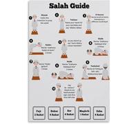 Islamic Prayer Guide Salah How To Pray Chart Step By Step Wudu Dua Muslim Beginner Learning