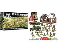 Island Assault Bolt Action Starter Set 28 mm World War 2 Miniatures | Jeu de stratégie de combat pour 2 joueurs ou plus utilisant des figurines