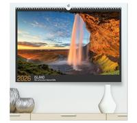 Island - Die schönsten Wasserfälle (hochwertiger Premium Wandkalender 2026 DIN A2 quer), Kunstdruck in Hochglanz: Island - Eine Land voller Naturwunder