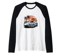 Island Dreams Voiture Exotique Coucher de Soleil Supercar Art Manche Raglan