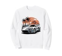 Island Dreams Voiture Exotique Coucher de Soleil Supercar Art Sweatshirt