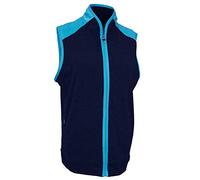 Island Green Contraste Détail Respirant Léger Infroissable Gilet Débardeur Jacket Womens, Marine/Baignoire, UK 10