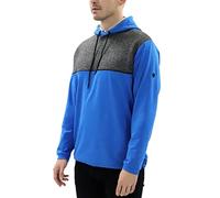 Island GREEN Haut de Golf Respirant à Manches Longues pour Homme - Évacuation de l'humidité - Couche intermédiaire, Marine/Anthracite chiné/Noir, XL