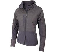 Island Green Igknt1884 Zip Neck Bonded Blouson Femme, Bedrock Grey, 40