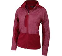 Island Green IGLJKT1846 Veste de golf avec fermeture éclair intégrale pour femme Motif contraste légèrement rembourré Rouge chiné Taille 46