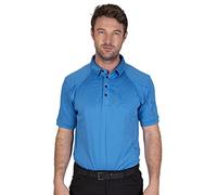 Island Green IGTS1648 Polo de golf performant pour homme avec surpiqûres et technologie CoolPass, Gris argenté, 3XL