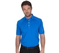Island Green IGTS1648 Polo de golf performant pour homme avec surpiqûres et technologie CoolPass, Marine, XL