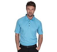 Green Island Hommes 4 Bouton CoolPass Polo de Golf - Turquoise - XXL