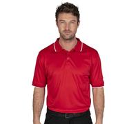 Green Island Hommes Golf Retour Polo Yoke DŽtail - Rouge - M