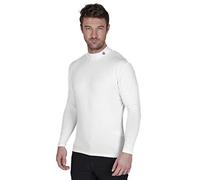 Island Green Mens Thermique Respirant à Manches Longues Couche de Base Flexible et léger, Blanc, Taille Moyenne