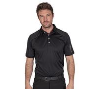 Green Island Mens 4 Bouton CoolPass Polo de Golf - Noir - XXL
