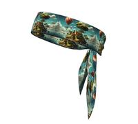 Island House Balloning Bandeau de sport absorbant la transpiration Unisexe Convient pour les voyages en plein air et divers sports