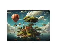 Island House Tapis en flanelle pour chambre à coucher, salon, table basse, salle d'étude, 203,2 x 147,3 cm