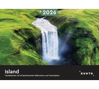 Island - KUNTH Tischkalender 2026: Wochenkalender mit faszinierenden Fotomotiven und einem praktischen Terminplaner