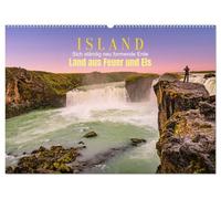 Island, Land aus Feuer und Eis: Sich ständig neu formende Erde (Wandkalender 2026 DIN A2 quer), CALVENDO Monatskalender: Zwischen Geysiren und Gletschern - Das wilde Herz des Nordens