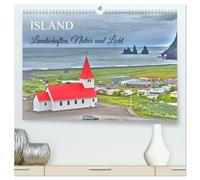 Island - Landschaften, Natur und Licht (hochwertiger Premium Wandkalender 2026 DIN A2 quer), Kunstdruck in Hochglanz: Island - die Insel der Extreme